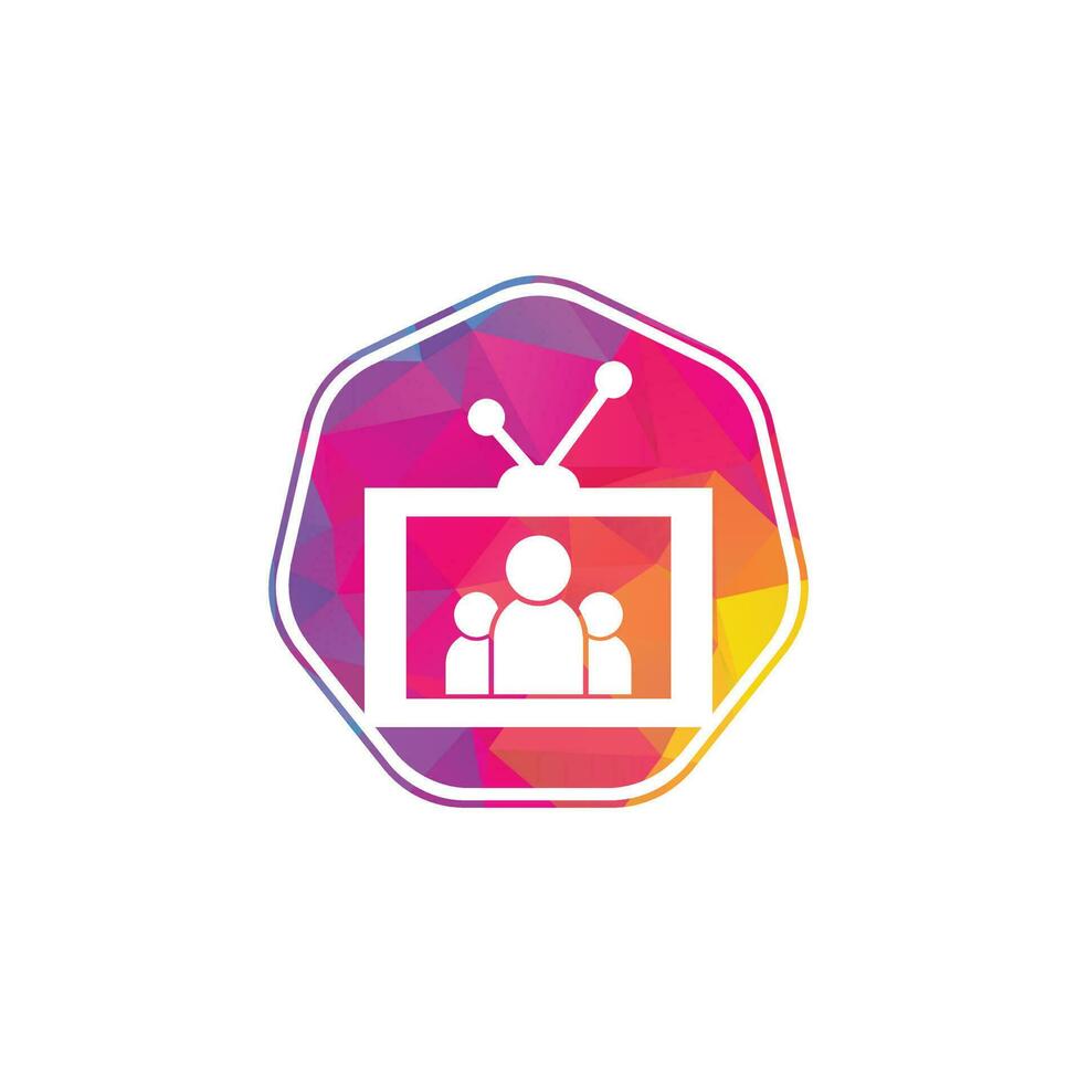 Family Channel Logo Design Vector Template. People tv logo design icon.