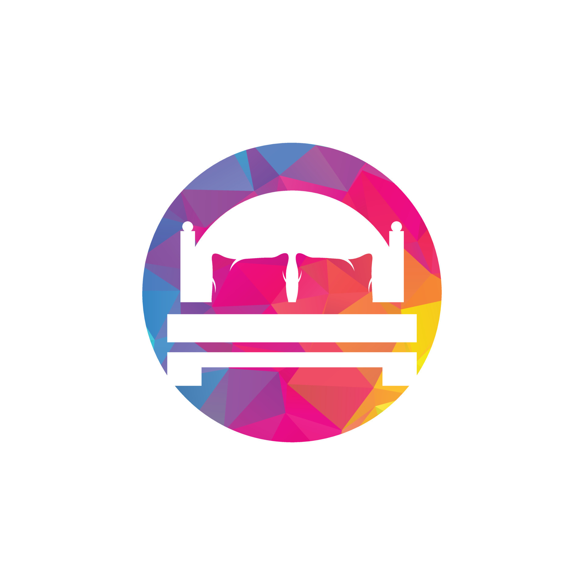 Bed vector logo design. Bed store icon logo design. 13278376 Vector Art