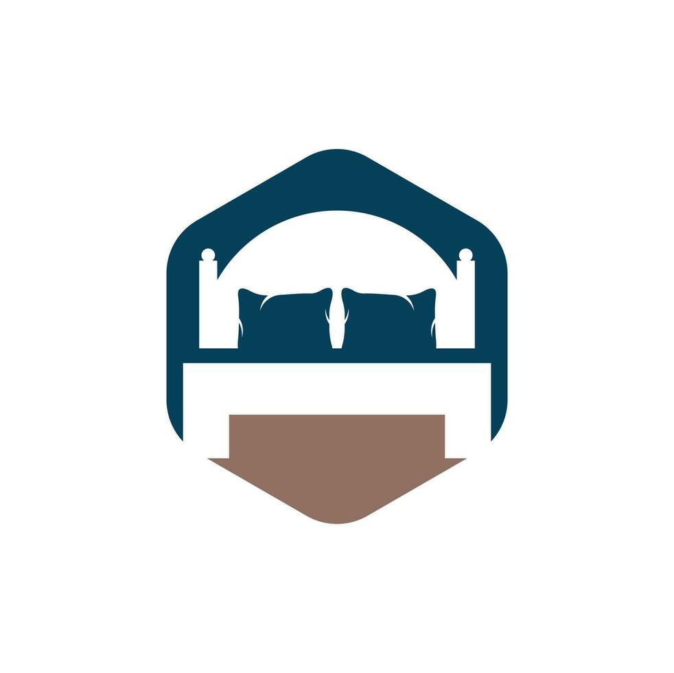 Bed vector logo design. Bed store icon logo design.
