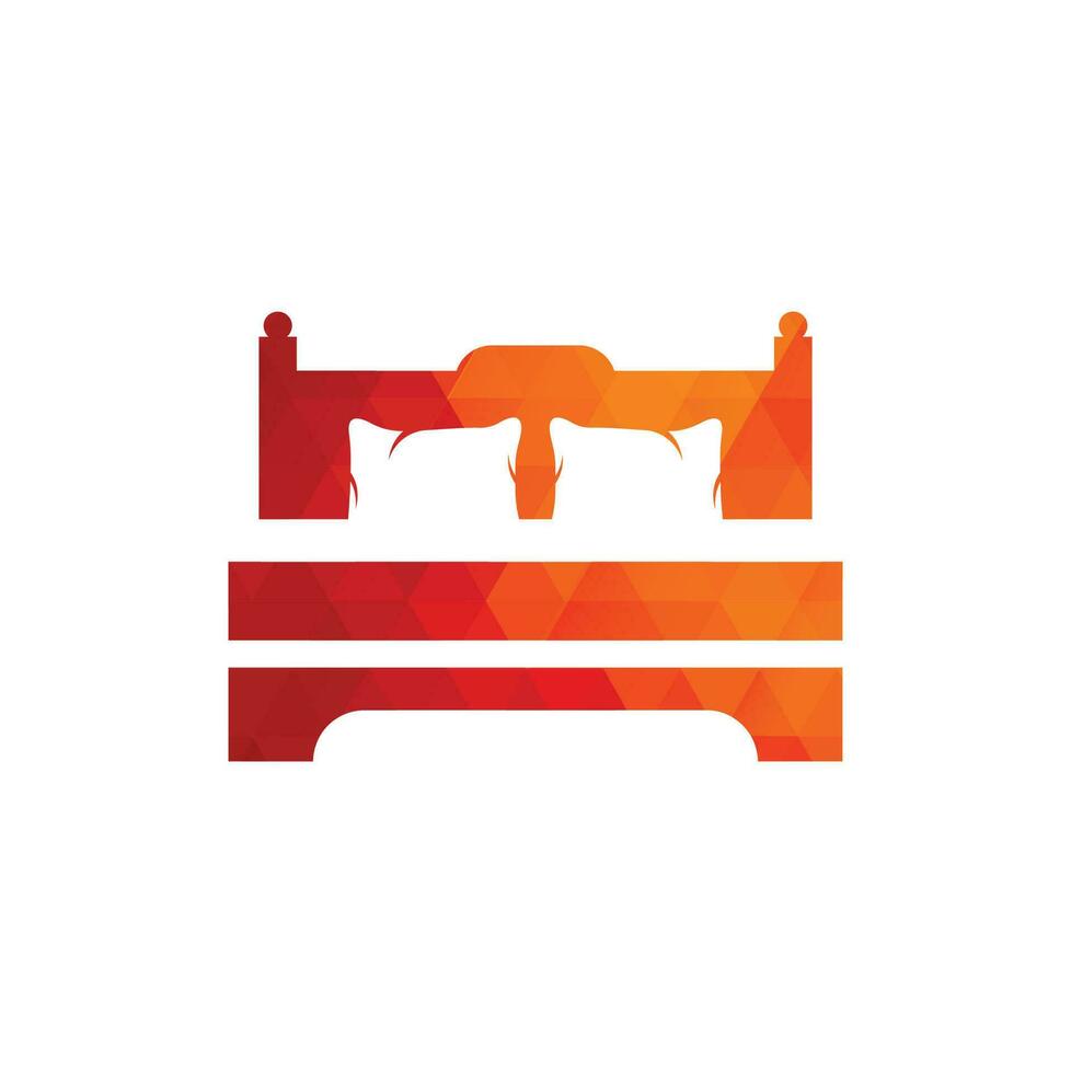 diseño de logotipo de vector de cama. diseño del logotipo del icono de la tienda de camas.