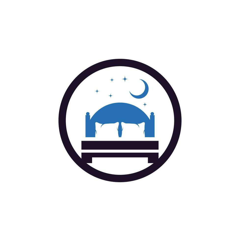 Bed vector logo design. Bed store icon logo design.