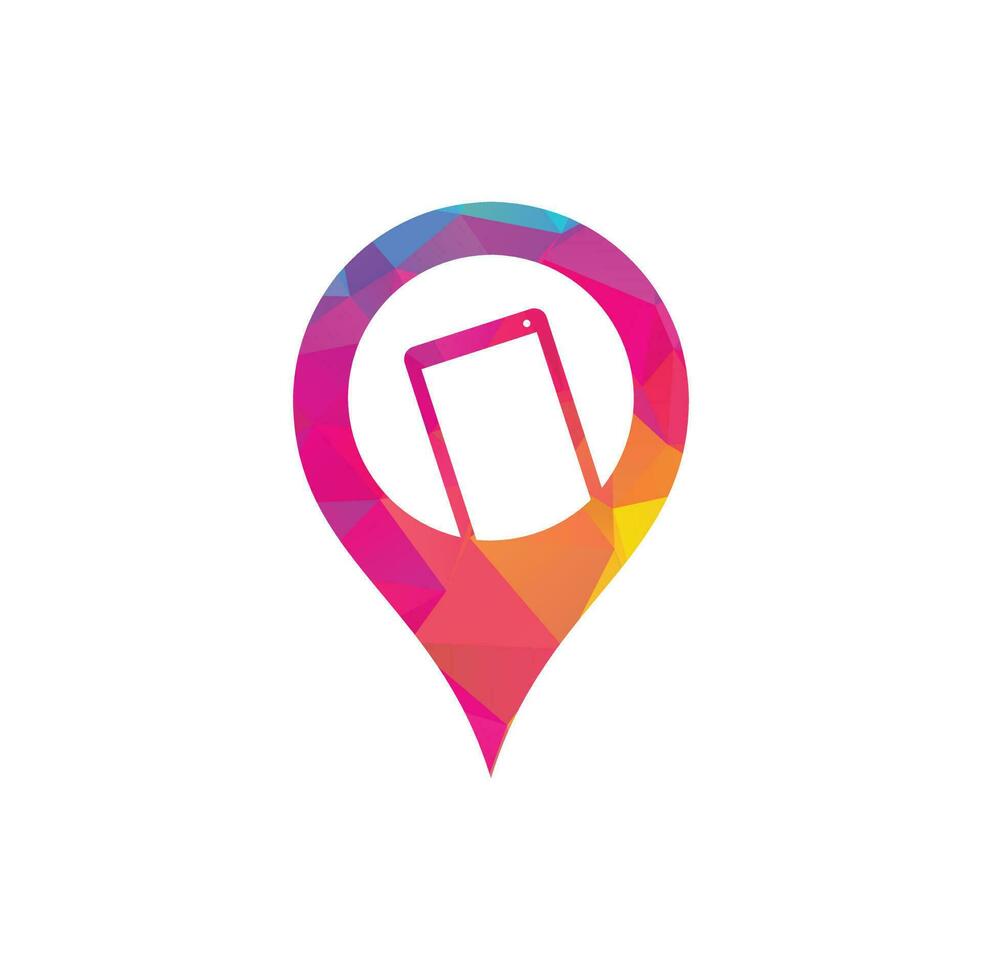 Find device logo design template. Device finder icon. Find the phone vector illustration.
