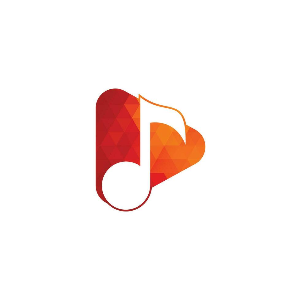 Music logo design vector illustration.