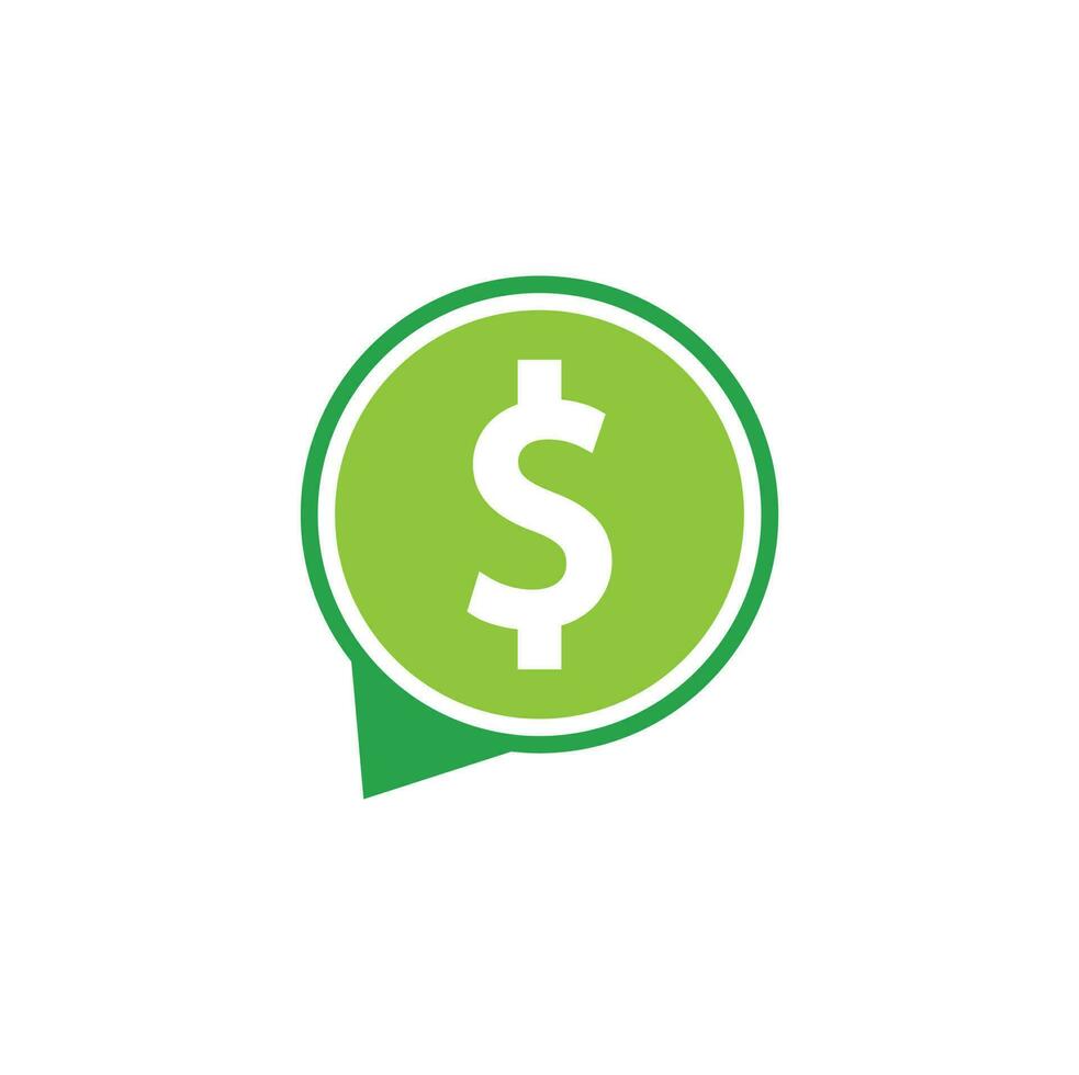 Dollar Chat Logo Design, Money Talk Inspiration - Template Vector