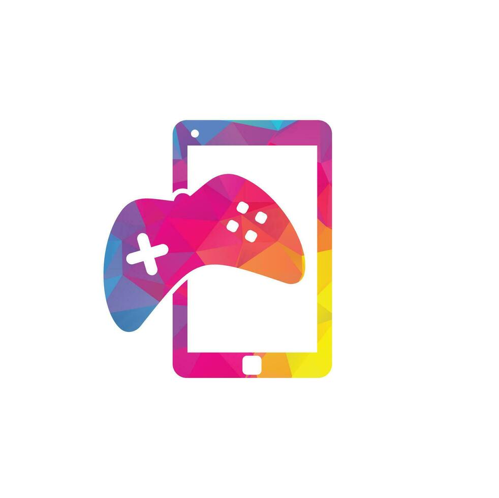 Smartphone Game Icon Logo Design Element. vector