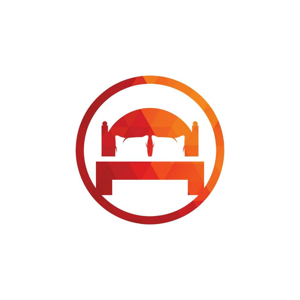 diseño de logotipo de vector de cama. diseño del logotipo del icono de la tienda de camas.