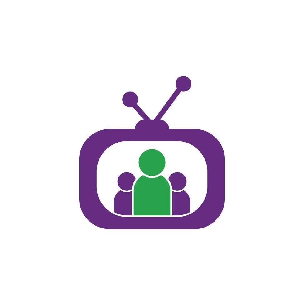 Family Channel Logo Design Vector Template. People tv logo design icon.