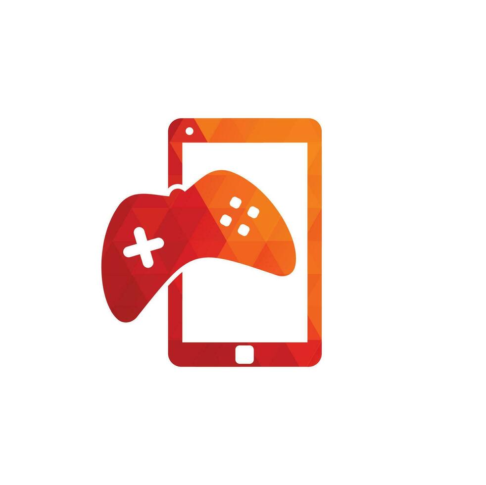 Smartphone Game Icon Logo Design Element. vector