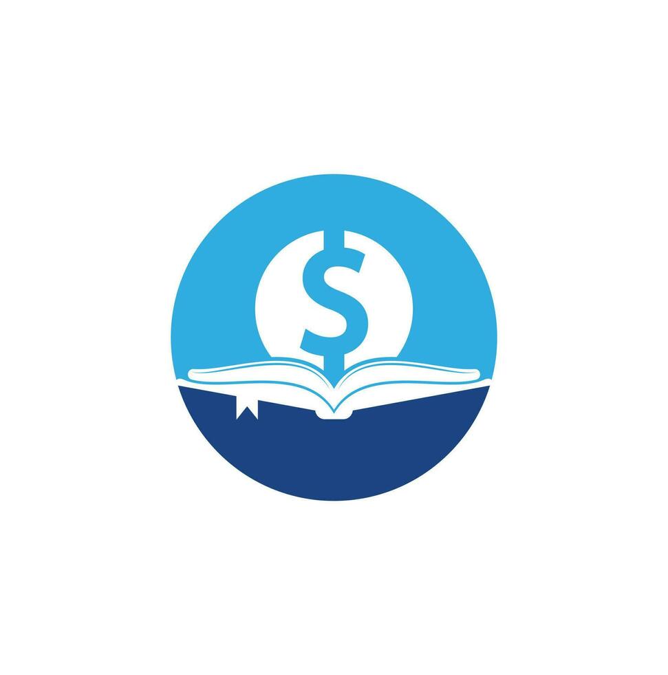 Money Book Icon Logo Design Element. Doller and book icon with logo. vector