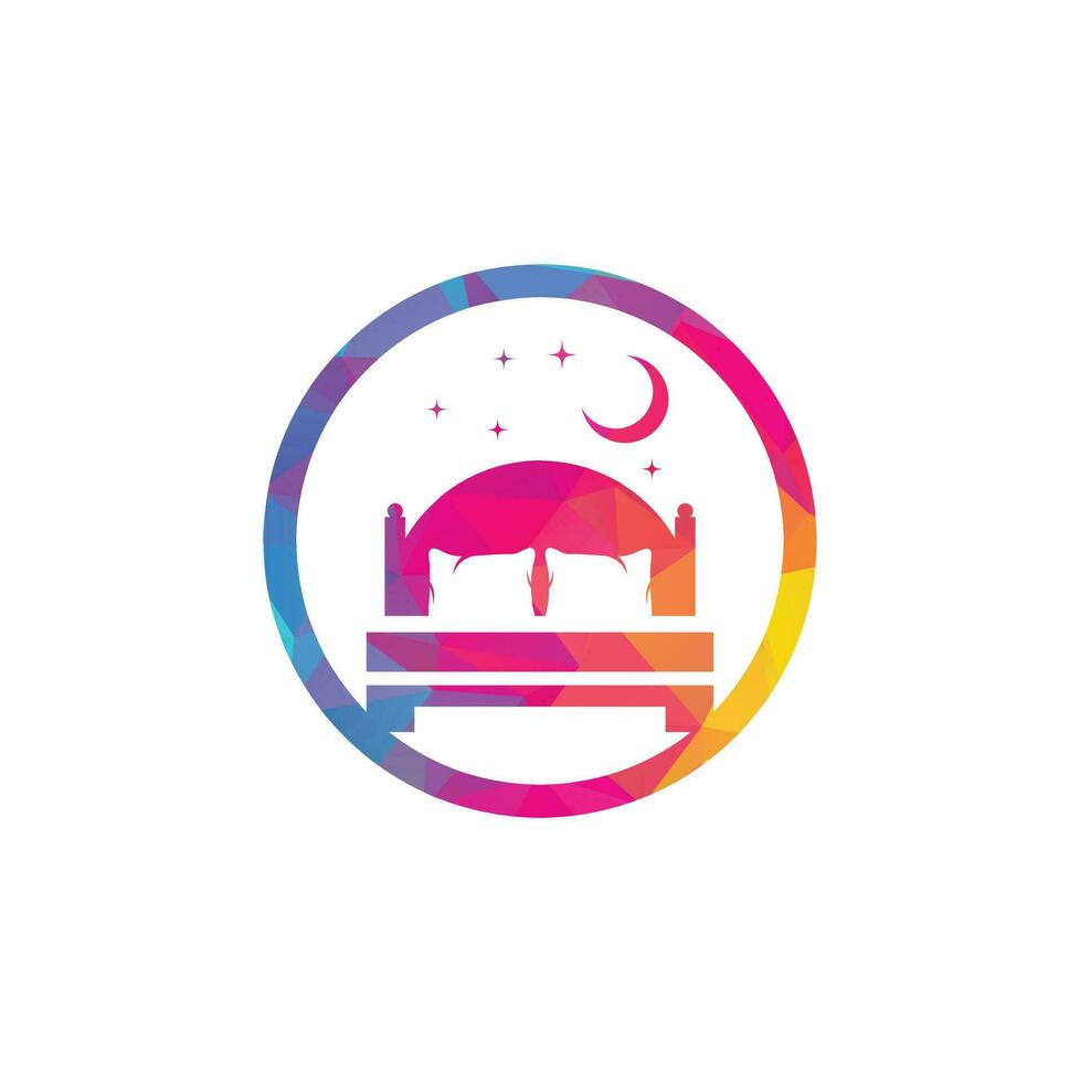 diseño de logotipo de vector de cama. diseño del logotipo del icono de la tienda de camas.