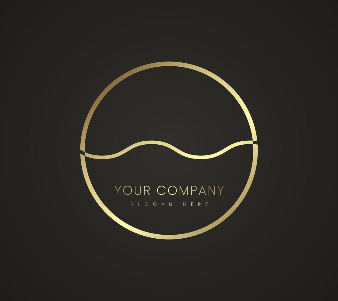 Premium circle shape LOGO and symbol templates design, used in Finance and Business concept of Trade Mark, gold color vector and illustration LOGO