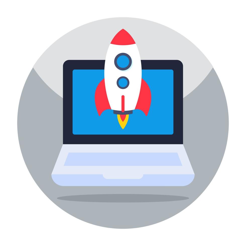 Editable design icon of system launch vector