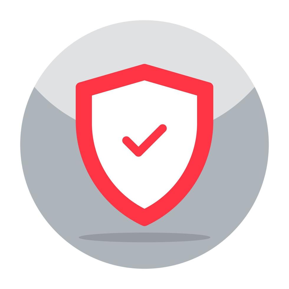 An editable design icon of security shield vector