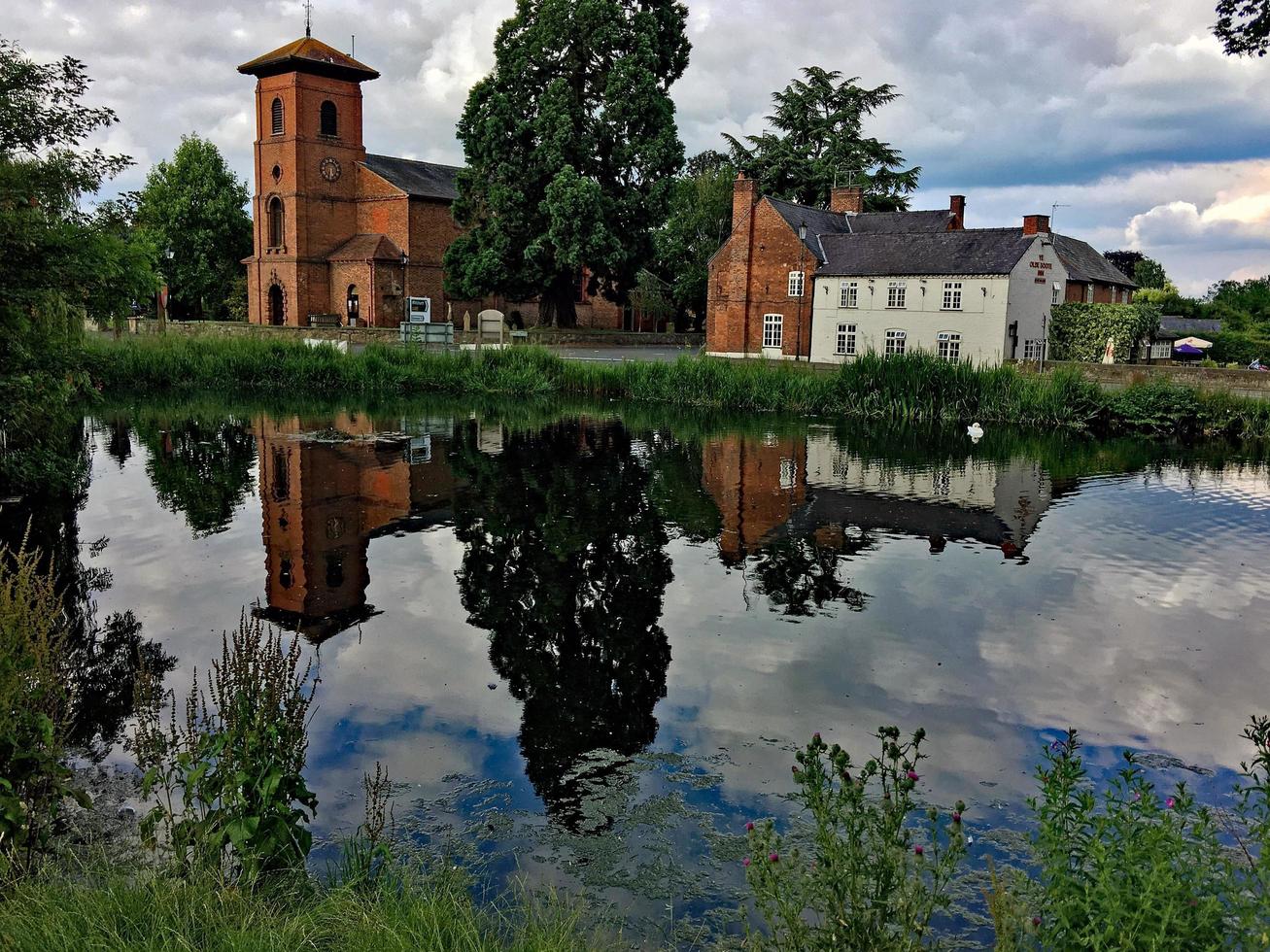 Whittington in the UK. A view of Whittington Church photo