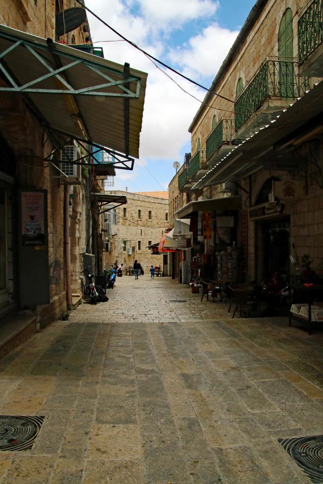 jerusalén en israel en 2019. una vista de las calles de jerusalén foto