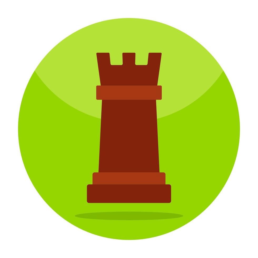 An icon design of chess rook vector