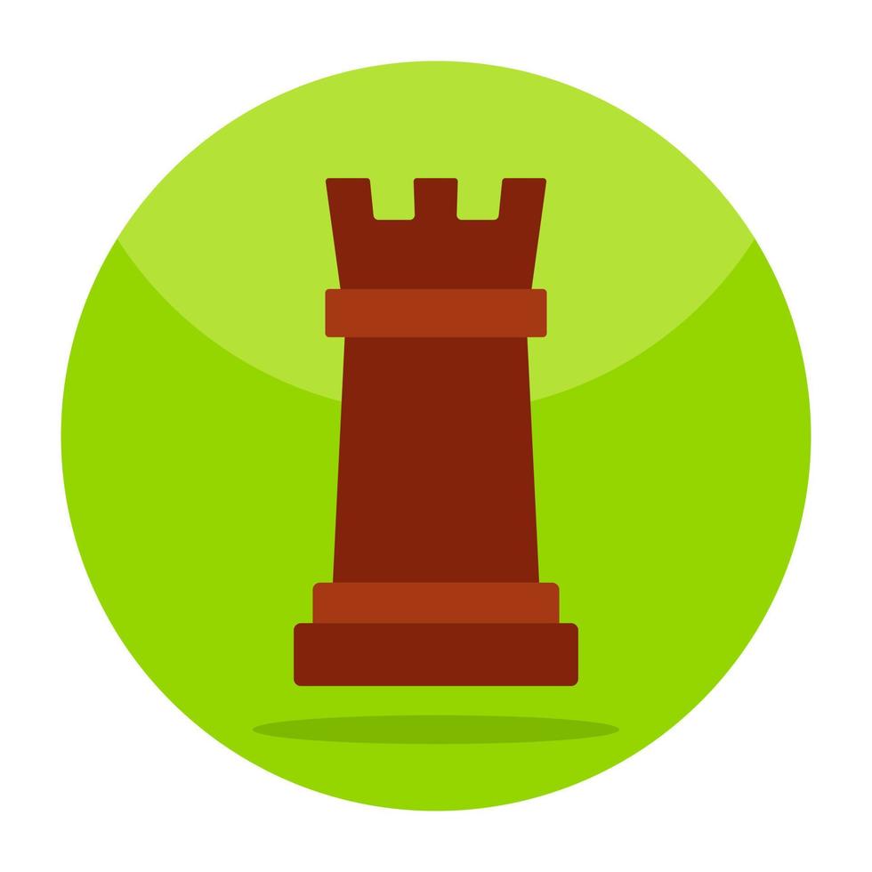 An icon design of chess rook vector