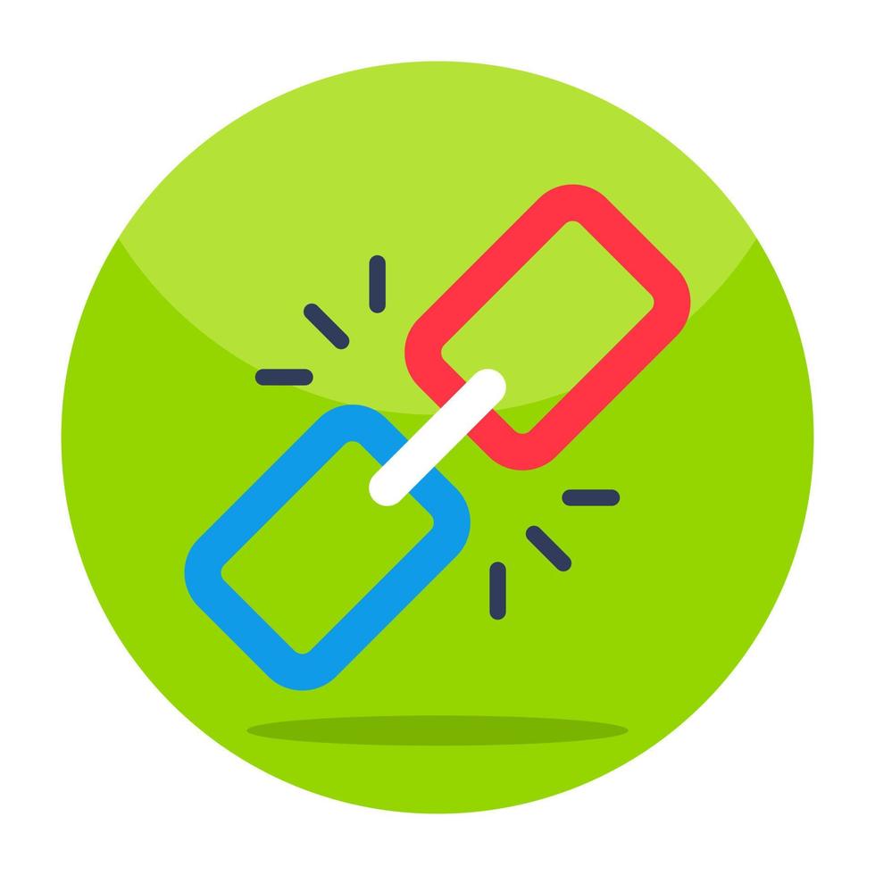 Flat design icon of linkage vector