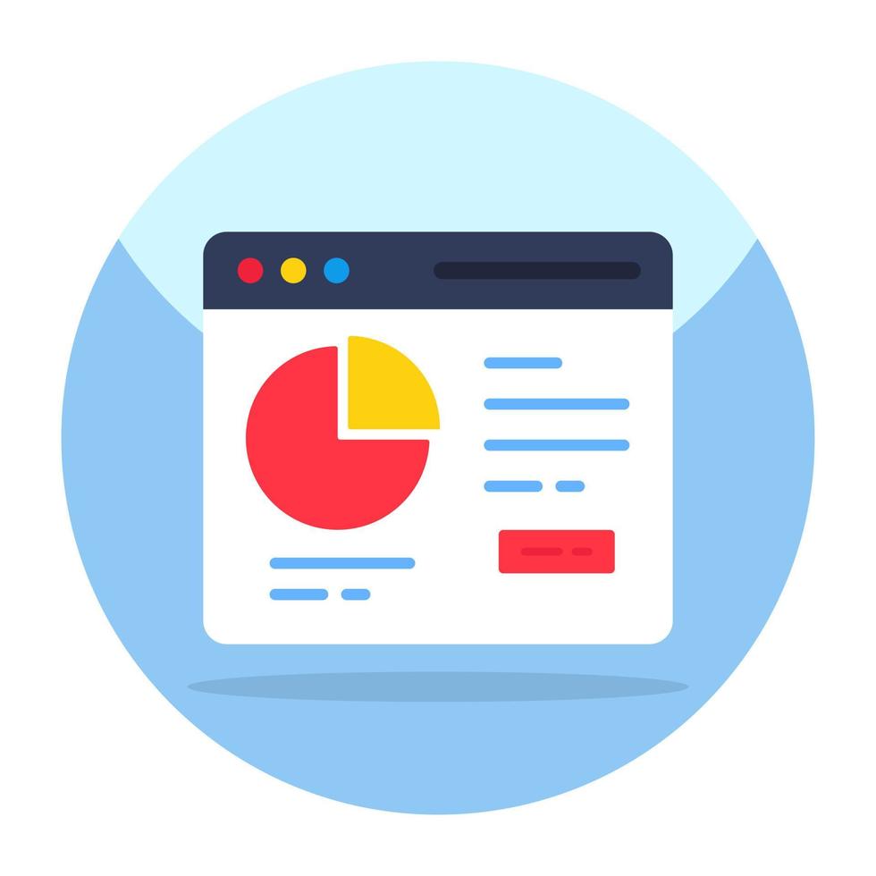 Colored design icon of online data analytics vector