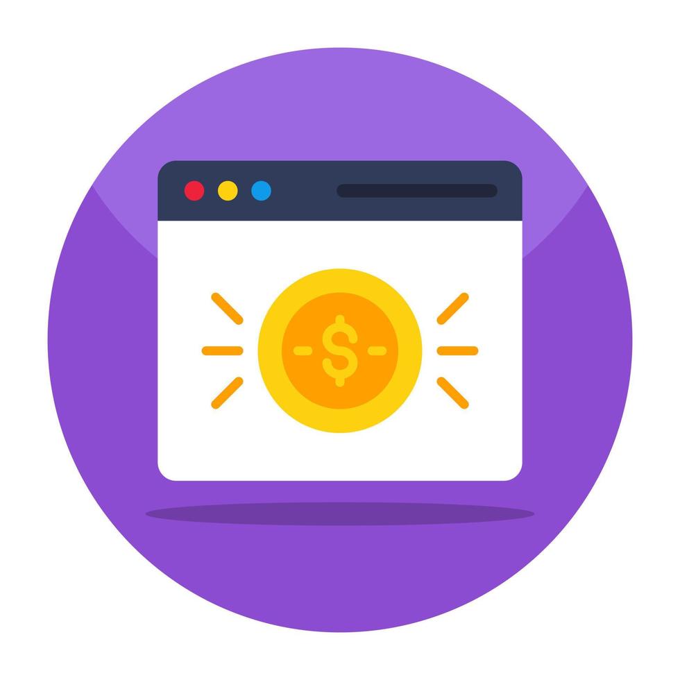 Trendy vector design of online money