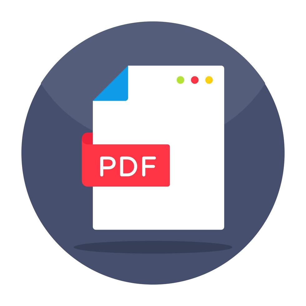 An icon design of pdf file vector