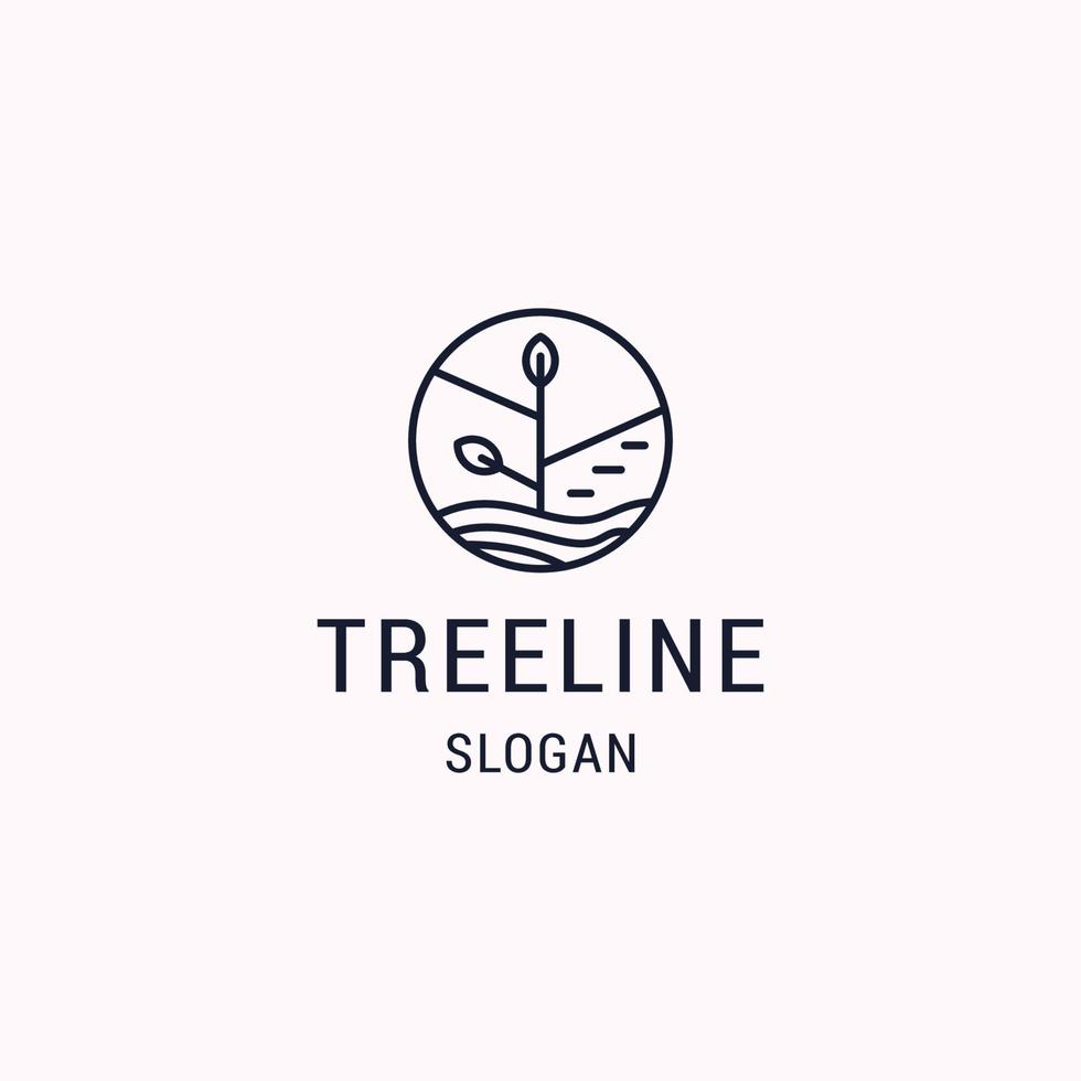 Tree logo icon flat design template vector