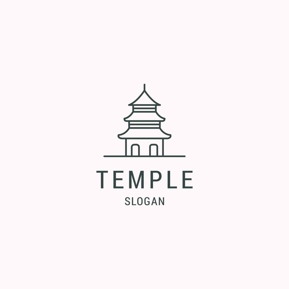 Temple logo icon design template vector illustration