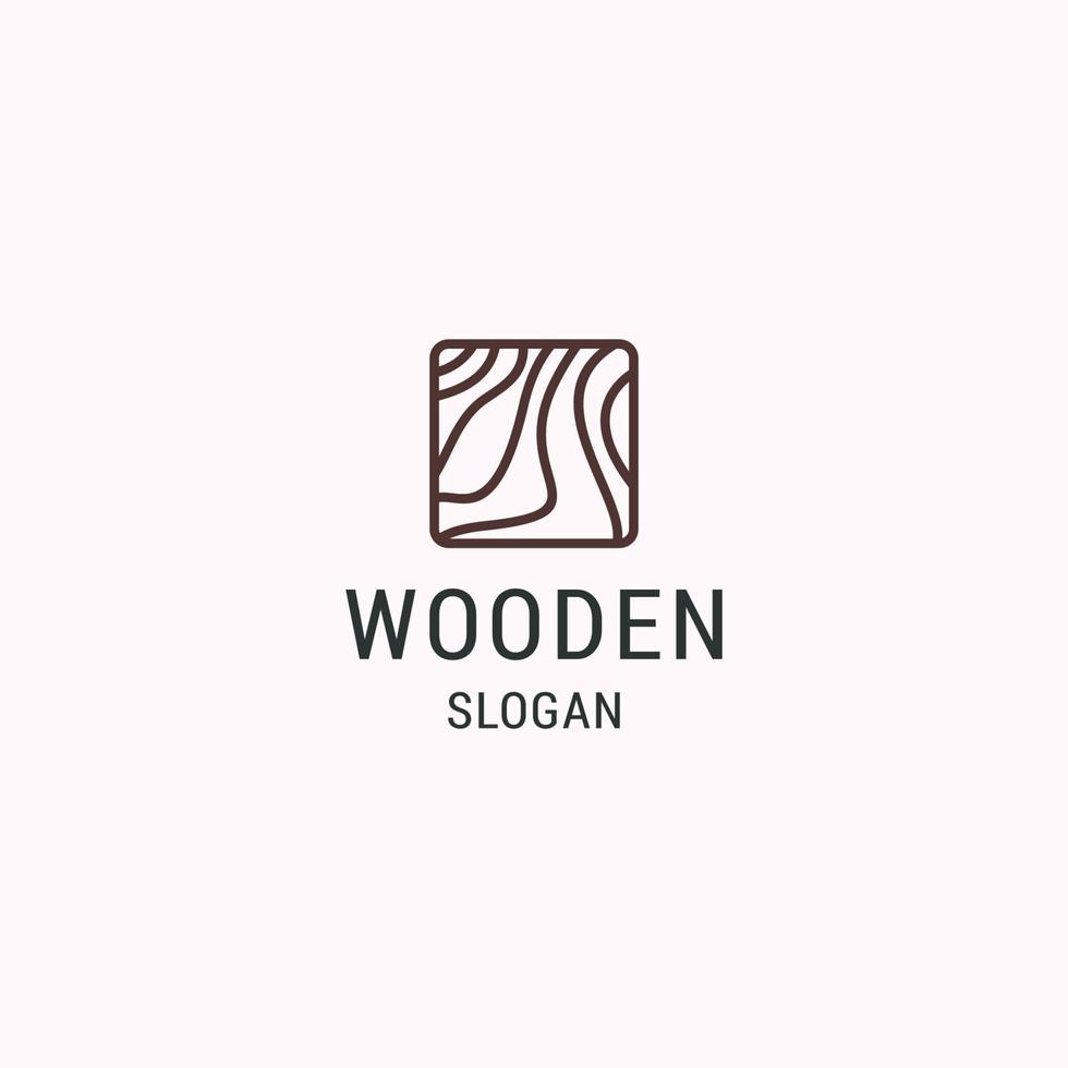 Wooden logo icon design template vector illustration