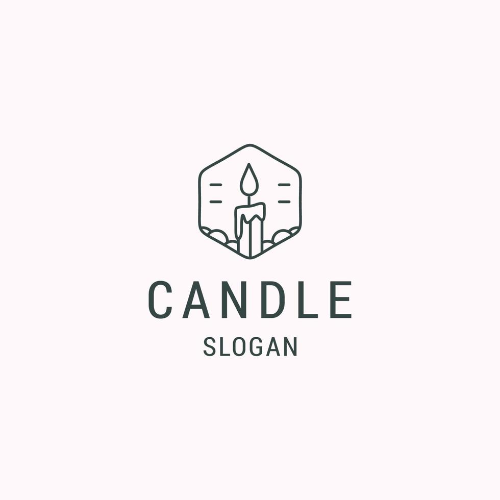 Candle logo icon design template vector illustration