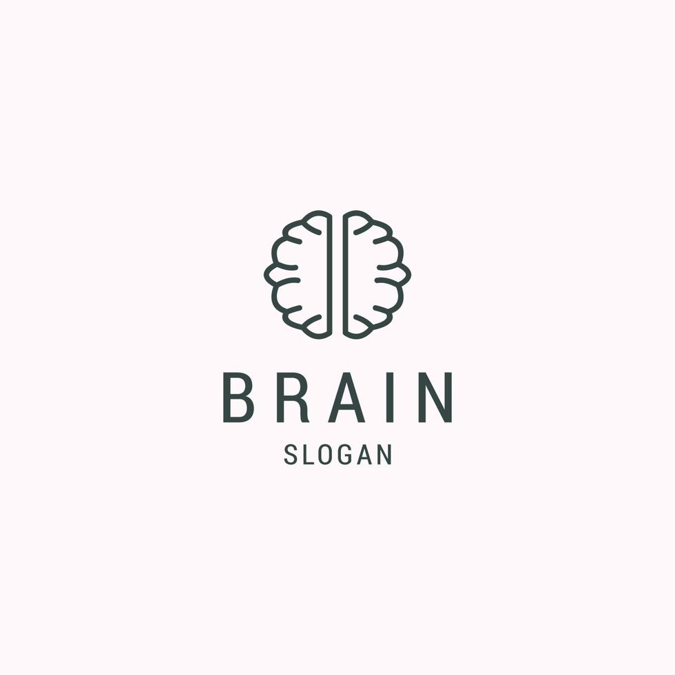 Brain logo icon design template vector illustration