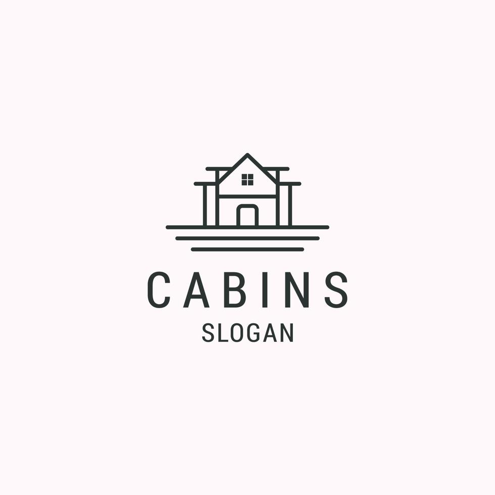 Cabins logo icon flat design template vector