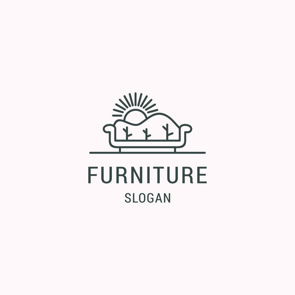 Furniture logo icon design template vector illustration