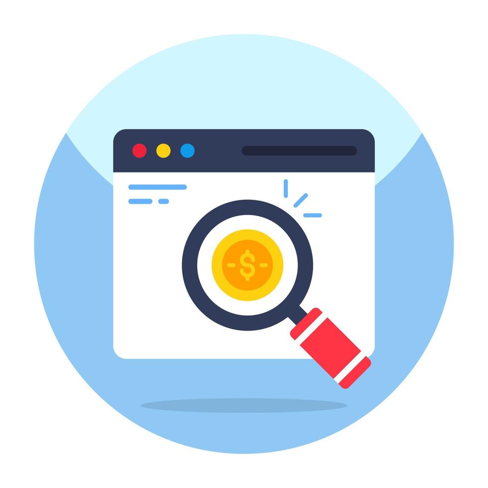 Perfect design icon of search dollar vector