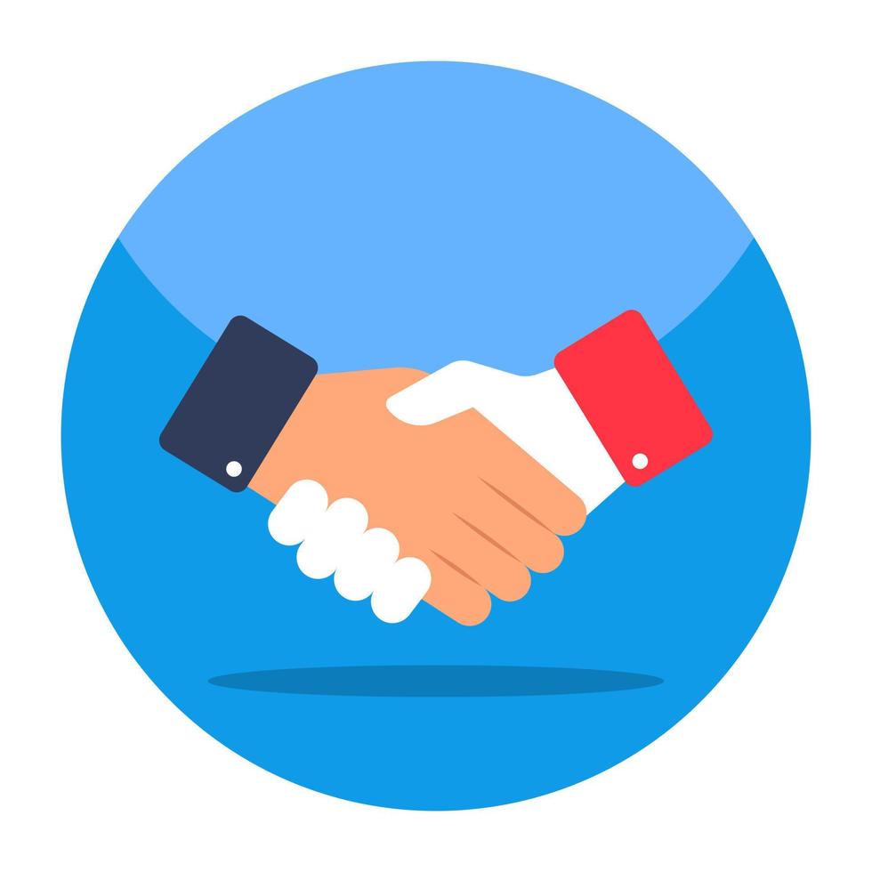 A creative design icon of handshake vector
