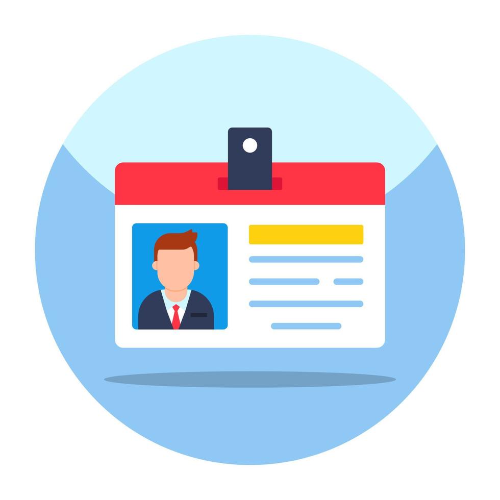 Flat design icon of id card 13279194 Vector Art at Vecteezy