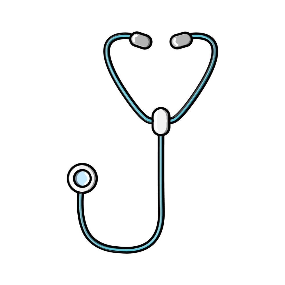 Stethoscope, phonendoscope medical to listen to the lungs and examine the patient's heart by a general practitioner icon on a white background. Vector illustration