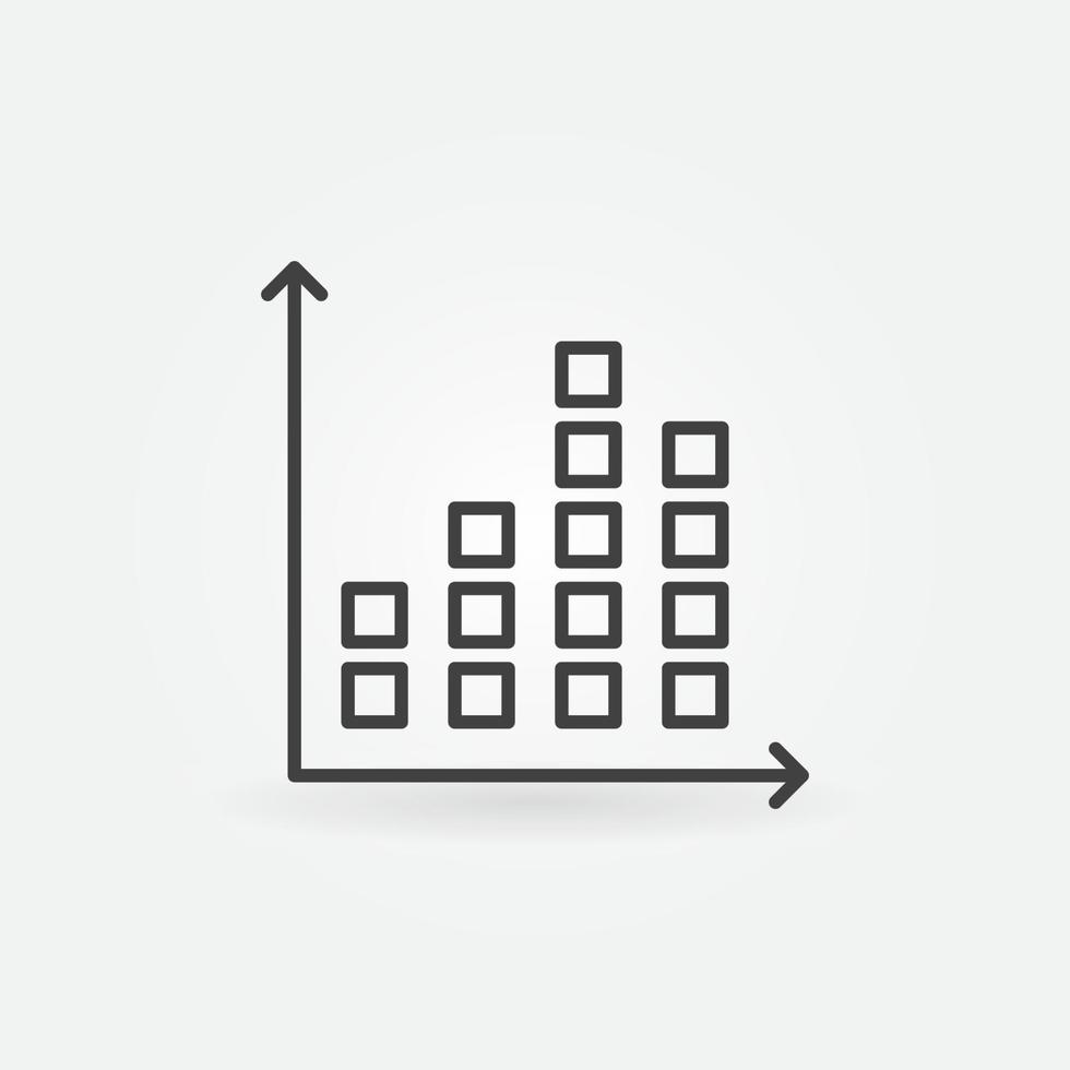 Chart outline vector concept icon