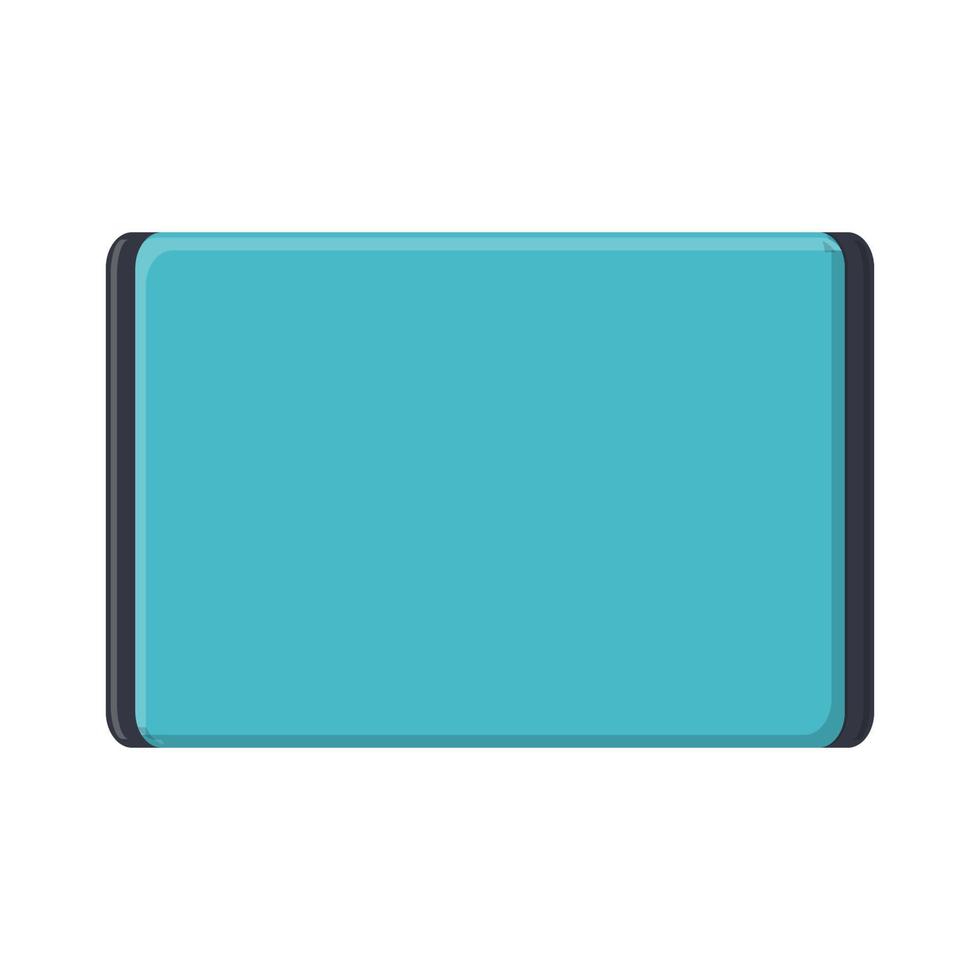 Vector illustration of flat icon of modern digital digital rectangular mobile tablet with isolated on white background. Concept computer digital technologies