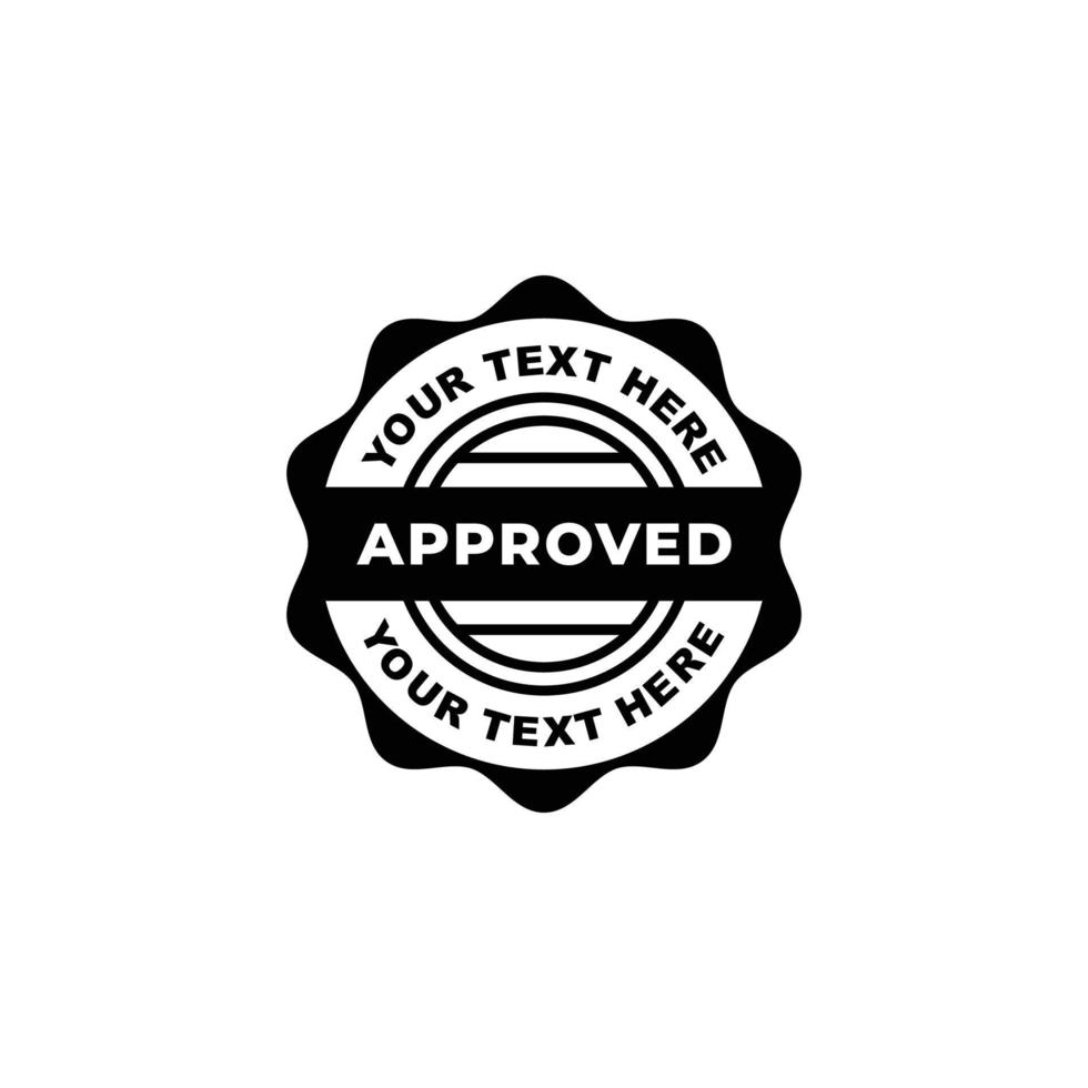 Approved stamp seal icon vector illustration