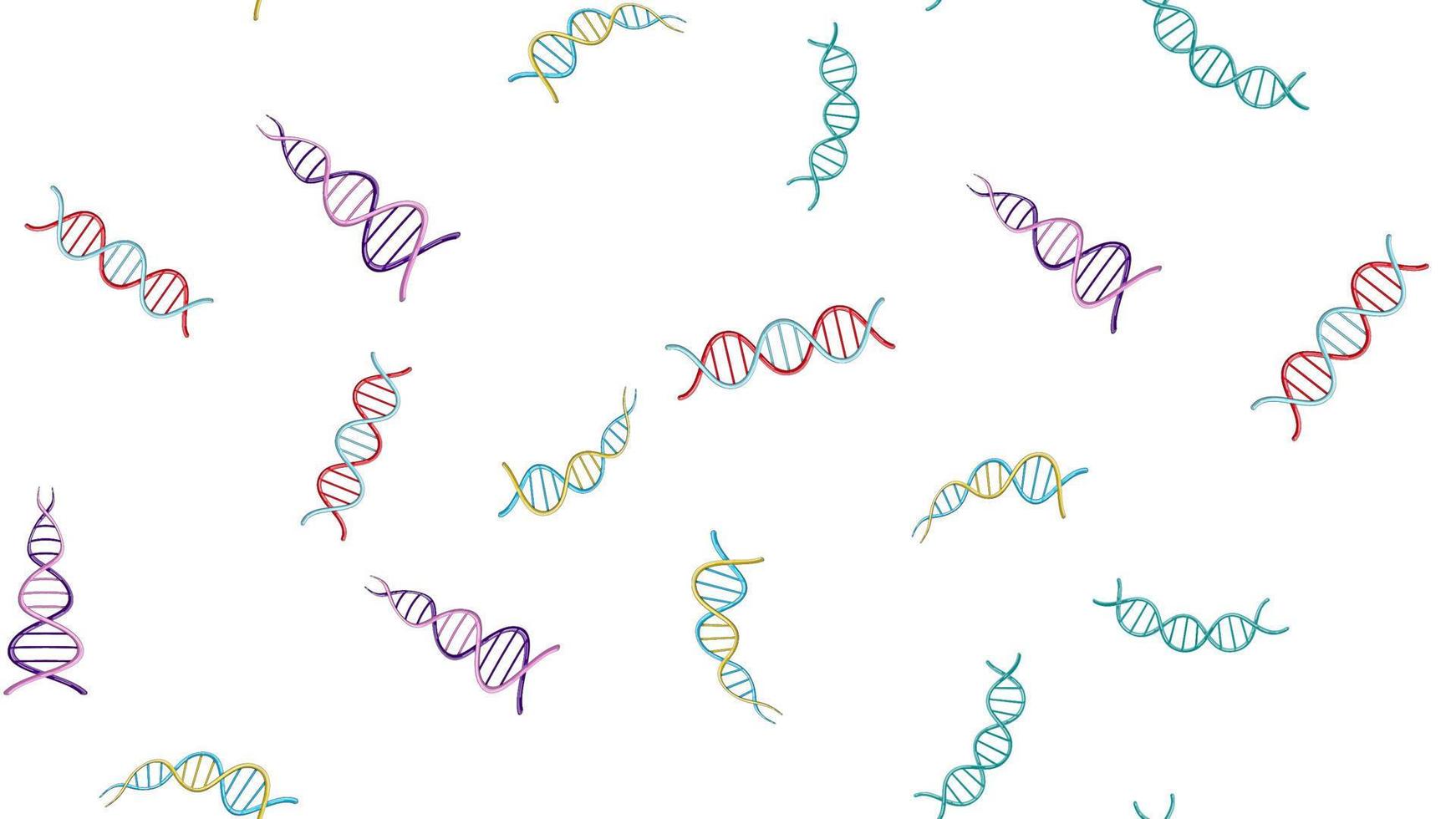 Seamless pattern texture of endless repetitive medical scientific abstract structures of dna gene molecules models on white background. Vector illustration