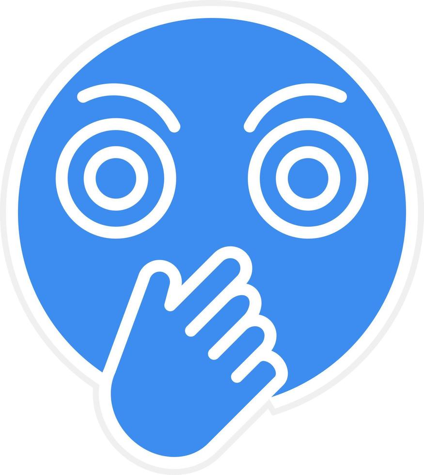 Embarrassed Icon Style vector