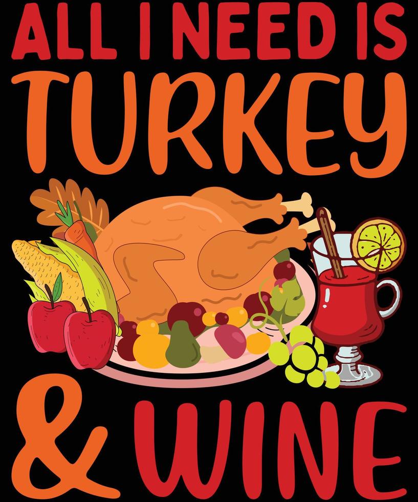 Thanksgiving T shirts Design vector