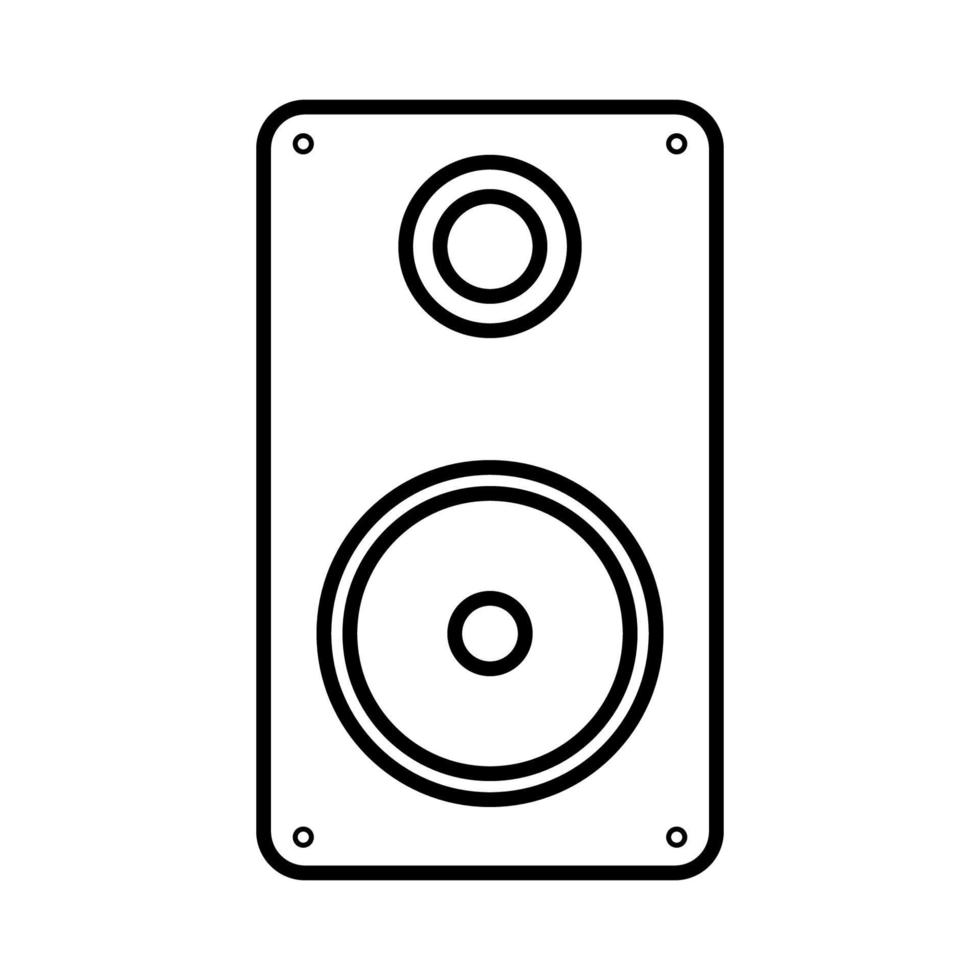 ilustración vectorial de la columna de música digital moderna simple de icono plano en blanco y negro aislada en fondo blanco. concepto de tecnologías digitales informáticas vector