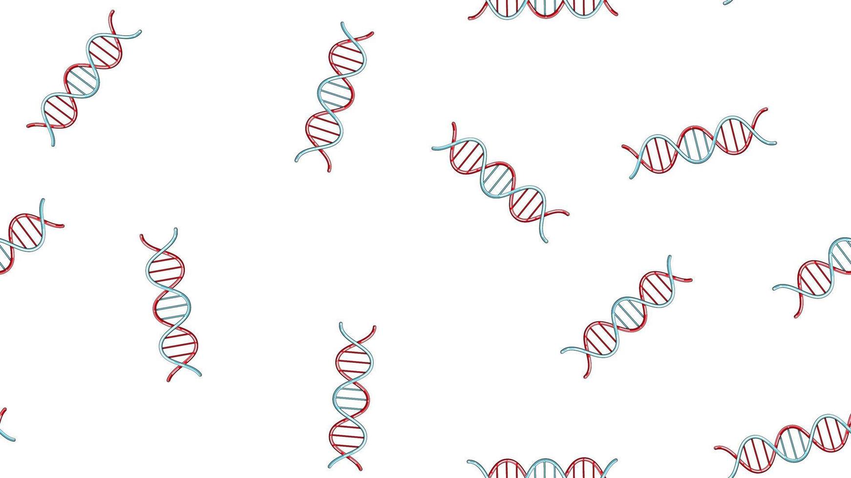 Seamless pattern texture of endless repetitive medical scientific abstract structures of dna gene molecules models on white background. Vector illustration