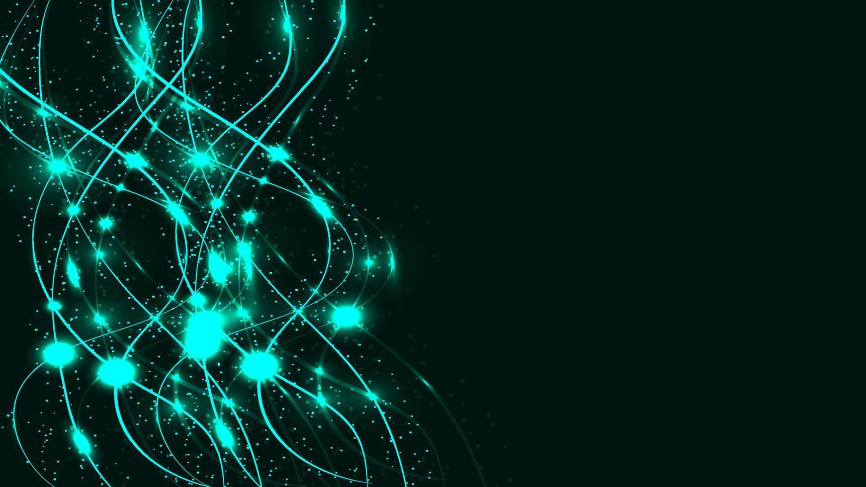 Abstract green beautiful digital modern magical shiny electric energy laser neon texture with lines and waves stripes, background vector