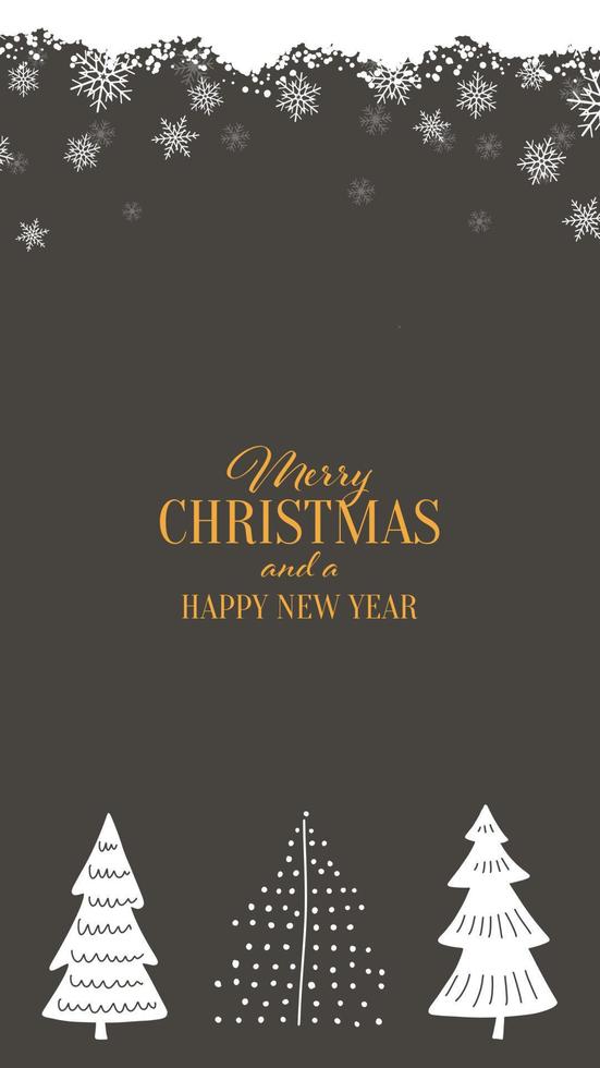 christmas background for social media story template vector