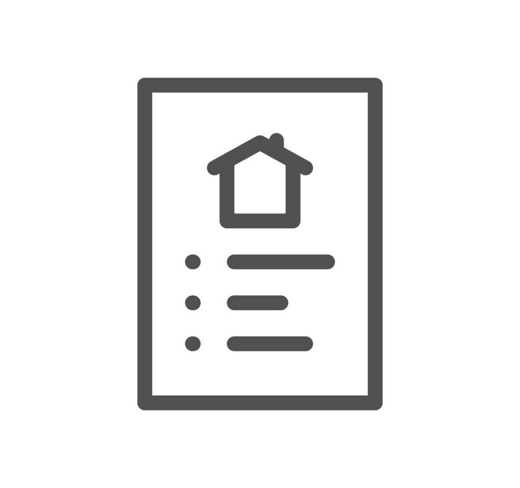 Real estate icon outline and linear vector. vector