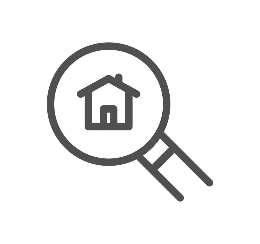 Real estate icon outline and linear vector. vector