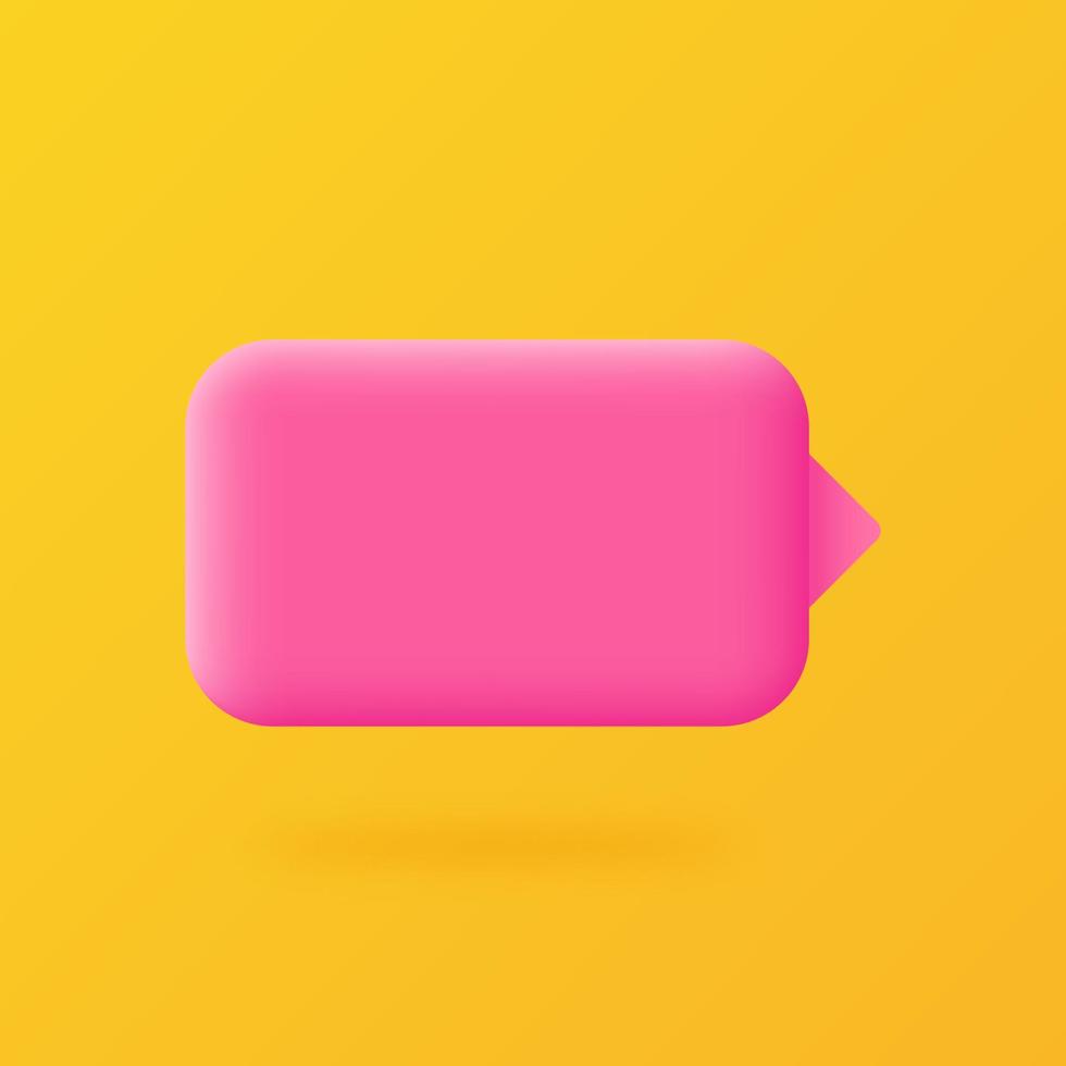 3D speech bubble icons. Minimal blank 3d chat boxes sign. 3d vector illustration.