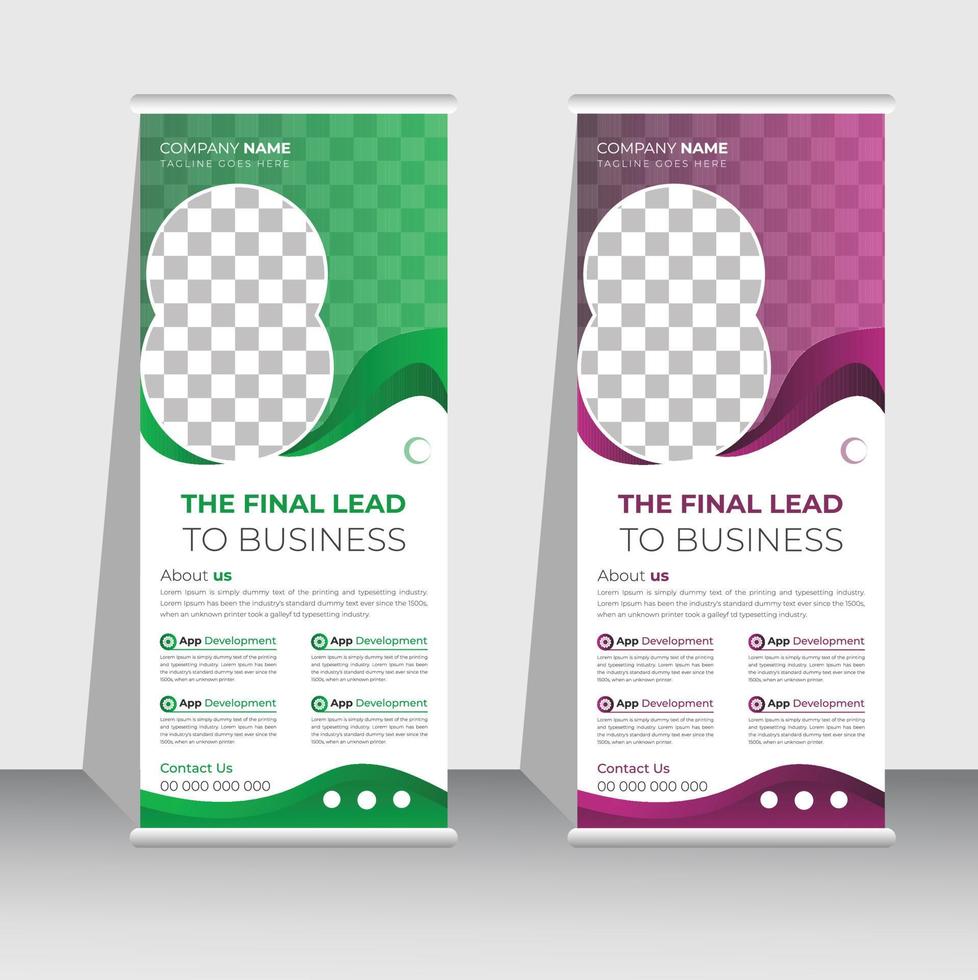 Roll up Banner Design vector